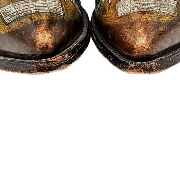 Custom 9D Hand Tooled/ Painted Native American Chief boots Vintage 1995 Western - Picture 15 of 16